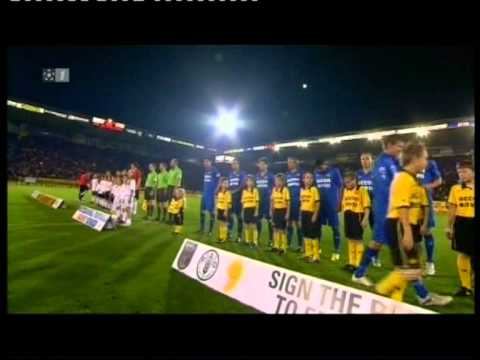 Line up NAC Breda - RODA JC Kerkrade 22 oktober 2010 met Jeroen Janssen