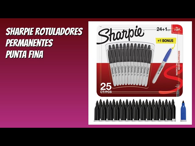 Vídeo relacionado con Sharpie Rotuladores permanentes de doble punta, tinta negra, paquete de 3, puntas finas y ultrafinas