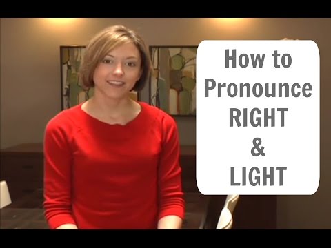 Learn how to pronounce RIGHT & LIGHT - American English Pronunciation Lesson #learnenglish