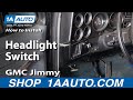 How To Install Replace Headlight Switch Chevy ...