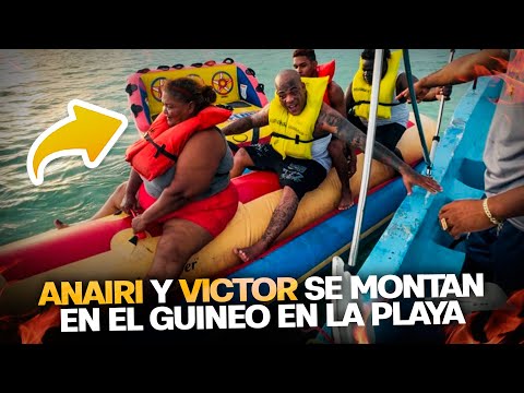 ANAIRI Y VICTOR SE MONTAN EN EL GINEO EN  LA PLAYA