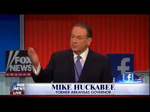 Full Mike Huckabee Answers at Republican Presidential Debate (8-6-15)
