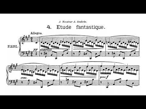 Catoire - "Etude fantastique", from '4 Morceaux', Op. 12 (Audio+Sheet) [Hamelin]