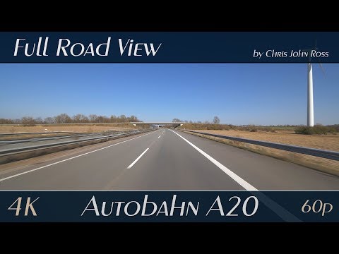 Autobahn (A20), Germany: Bad Segeberg - Geschendorf - 4K (2160p/60p) Ultra HD