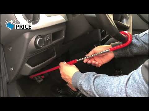Trava Antifurto Carro Volante E Pedal Vermelho Com Chave Tetra