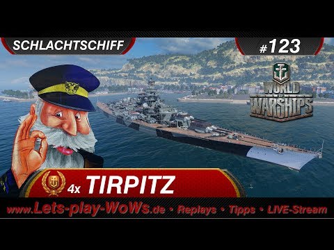 World of Warships Replay #123: Tirpitz [ 4 Gewertete Gefechte! ] 8. Saison deutsch | german