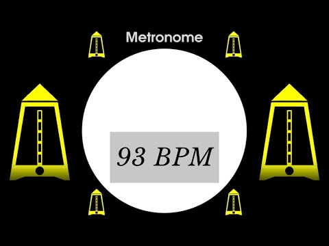 93 BPM Metronome - Moderato - 1080p - TICK and FLASH, Digital, Beats per Minute