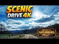 Scenic Drive 4K Relaxing Music Newport TN To Gatlinburg Tennessee Smokey Mountains