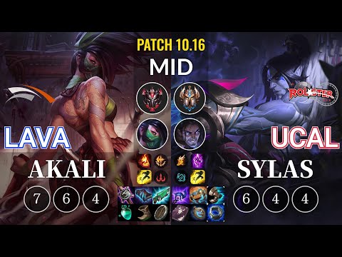 HLE Lava Akali vs KT Ucal Sylas Mid - KR Patch 10.16