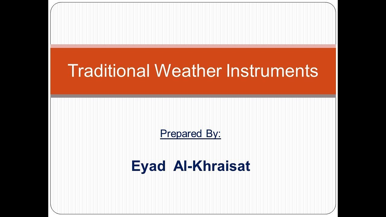 Traditional Weather Instruments