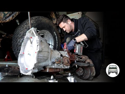 Installing a transmission on an Early Bronco
