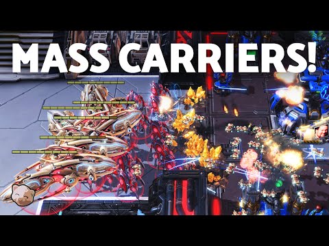 StarCraft 2 - Does Mass CARRIER beat Mass MARINE? | Astrea vs Gumiho (1-game PvT)