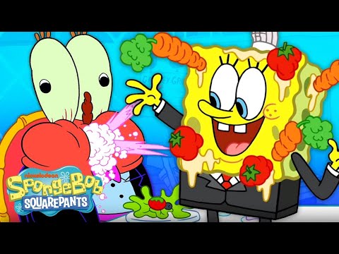 SpongeBob and Squidward Are Cooking for Mr. Krabs ?‍? Full Scene 'Kooky Cooks' | SpongeBob