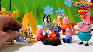 ¡Peppa Pig y Bluey se van de camping! ¡Video educativo divertido para niños!