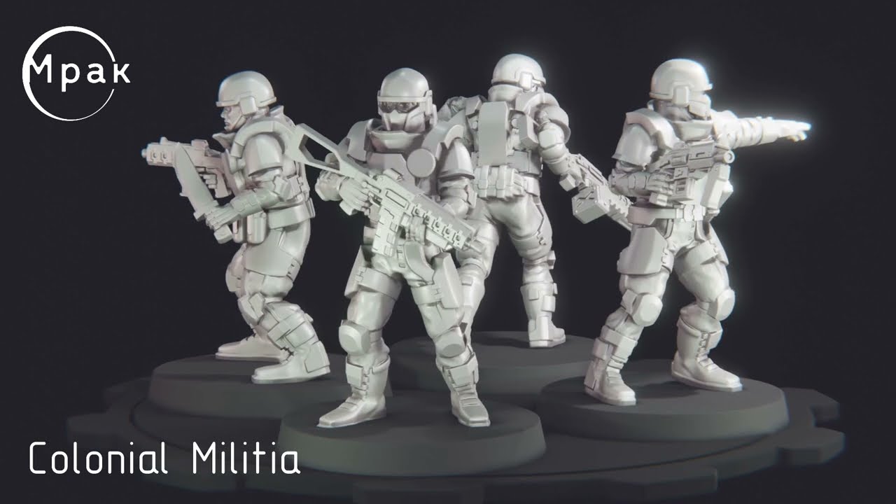 Colonial Militia 3D Print Model