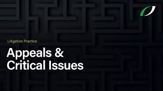 Appeals & Critical Issues | Faegre Drinker