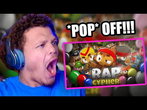 THIS CYPHER IS REPLAYING MY CHILDHOOD AND ITS SO GOOD!!! BLOONS TOWER DEFENSE 6 RAP CYPHER REACTION!