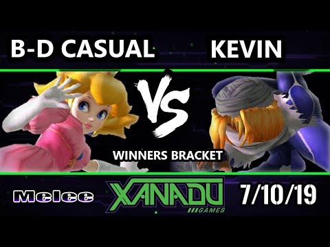 S@X 310 SSBM - button-down casual (Peach) Vs. Kevin (Sheik) - Smash Melee Winners Top 24