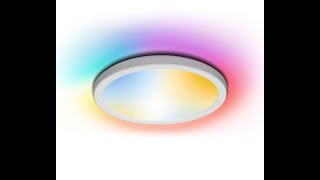 Inteligentné slim stropné svietidlo CCT 22W+RGB 3W 2700K-6500K 