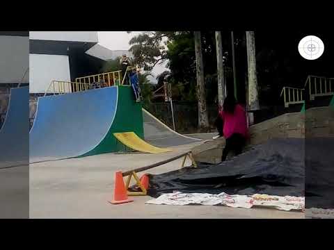 Demostración del ciclista venezolano de BMX freestyle, Daniel Dhers