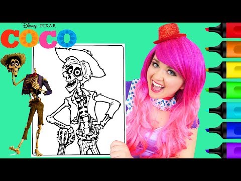 Coloring Coco Hector Disney Pixar Coloring Book Page Prismacolor Paint Markers | KiMMi THE CLOWN Video