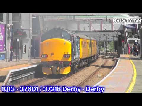 37601 + [New DRS Livery] 37218 at West Hampstead - 03/06/14 - 1Q13
