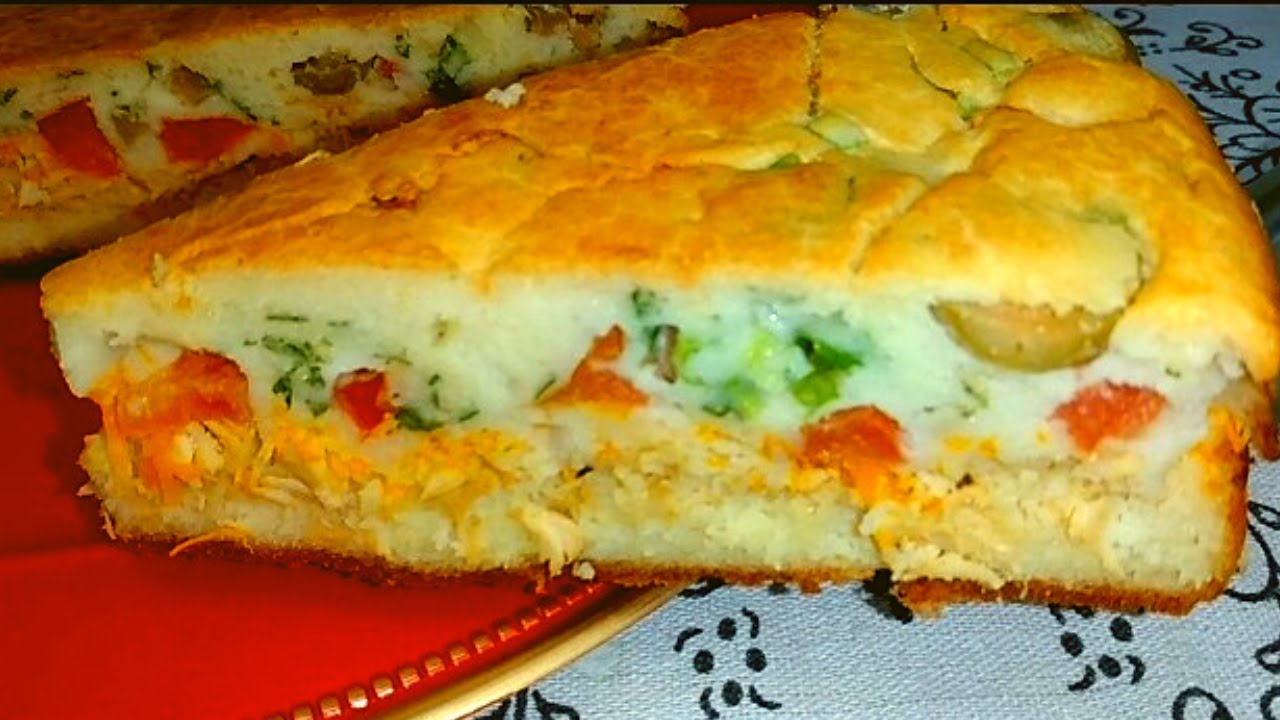 TORTA SALGADA DE FRANGO SEM GLÚTEN E SEM LACTOSE (sem trigo e sem leite)