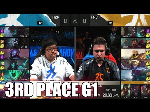Fnatic vs H2K Gaming | Game 1 for 3rd Place S6 EU LCS Spring 2016 Playoffs | FNC vs H2K G1 1080p