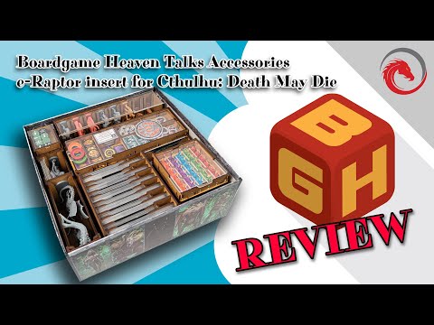 Board Game Heaven Talks Accessories 49: e-Raptor wooden insert for Cthulhu: Death May Die