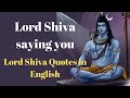 Lord Shiva Saying Lord Shiva Quotes In English