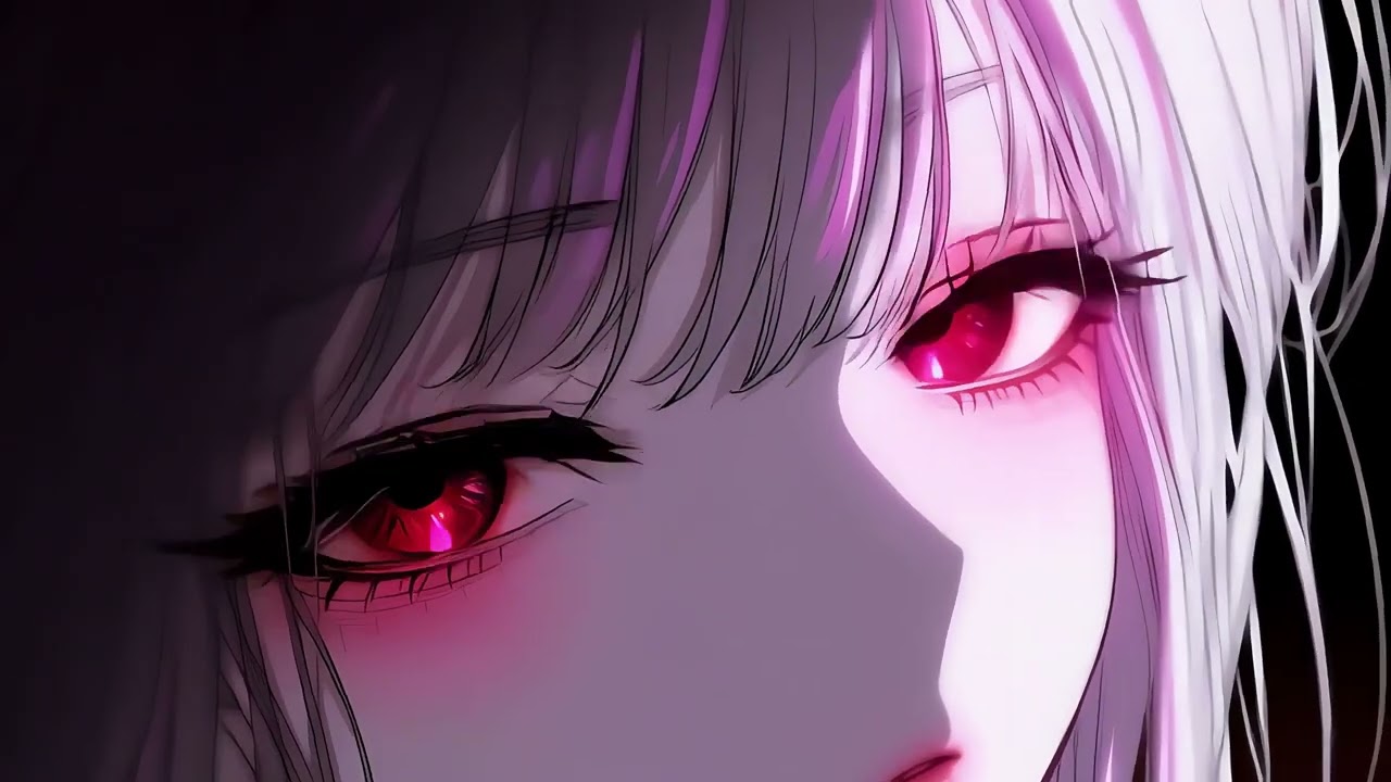 Anime girl eyes rose bloom 4k Live Wallpaper