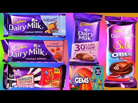 Cadbury Dairy Milk Strawberry Chocolate and Cadbury Silk Oreo red velvet sugarless chocolate