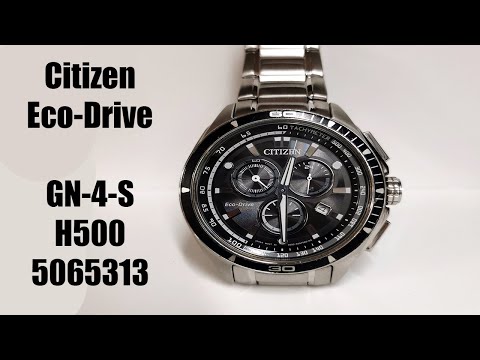 Citizen Eco-Drive Black Dial Bezel Sport Watch - GN-4-S H500 5065313