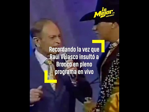 Recordando la vez que Raúl Velasco insultó a Bronco en pleno programa en vivo