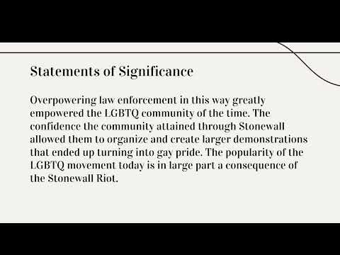 "Stonewall Forever" Presentation
