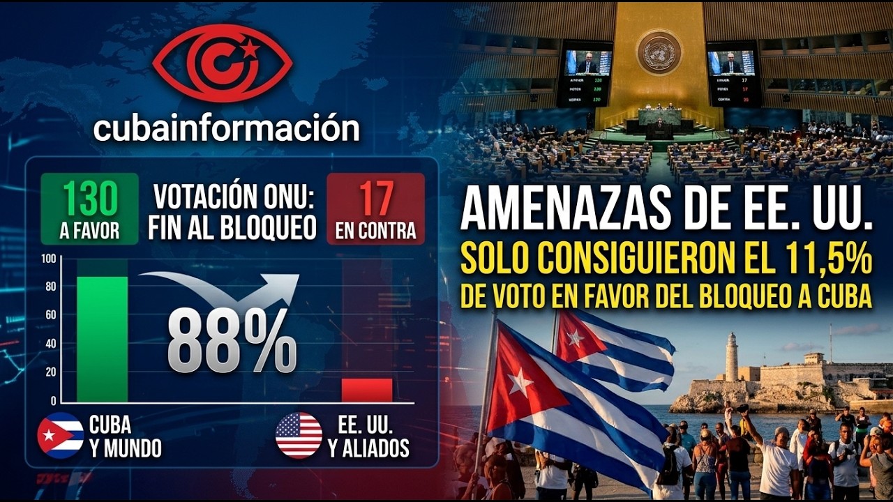Amenazas de EE. UU. solo consiguieron el 11,5% de voto en favor del bloqueo a Cuba