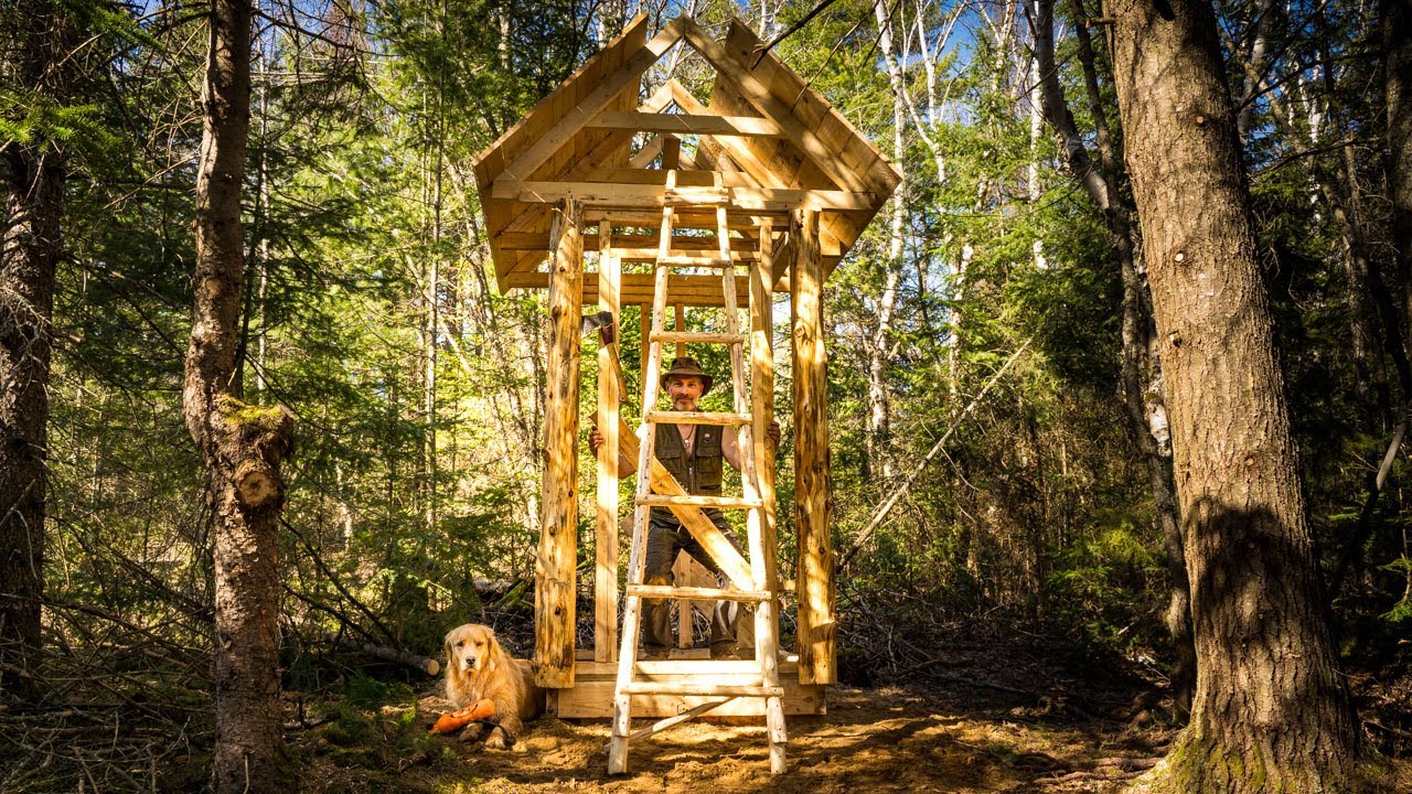 New Wilderness Off Grid Cabin, Milling Lumber, Building an Outhouse and a Ladder