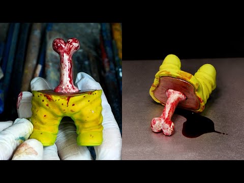 Making Realistic Among us Dead Crewmate Sculpture Timelapse