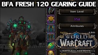 WoW Fresh 120 Gearing Guide for BfA
