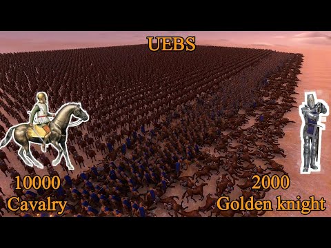 2000 Golden Knight vs 10000 Cavalry | Ultimate Epic Battle Simulator |