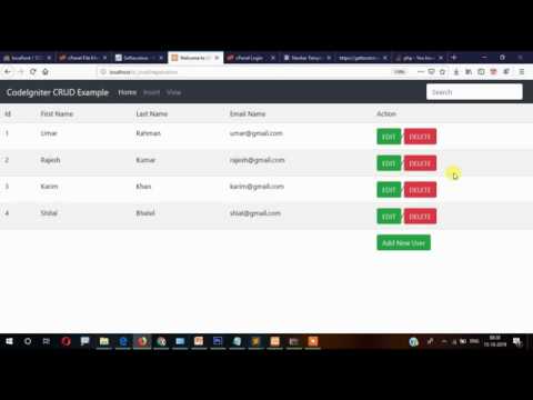 Part 6 2019 | CodeIgniter DELETE Records | CRUD Insert Update Delete Tutorials Tutorial Rays