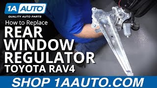 How to Replace Rear Window Regulator 05-16 Toyota RAV4