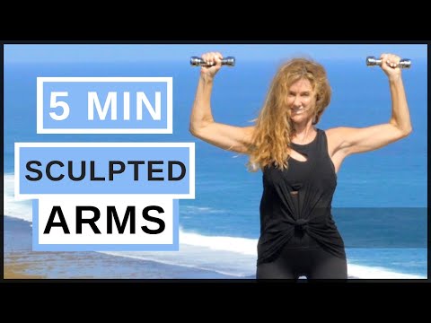 7 Minute Sculpted Arm Indoor Workout For Women! With Weights