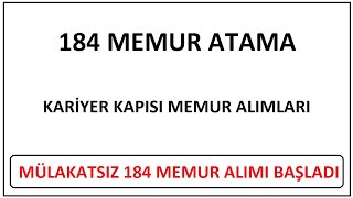 184 MÜLAKATSIZ MEMUR ALIMI : İSTANBUL ÜNİVERSİTESİ ONLİNE MEMUR ALIMI 