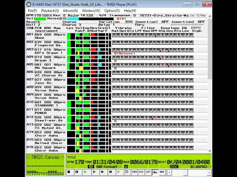 【MIDI】Dire Straits - Walk Of Life | Roland Virtual Sound Canvas