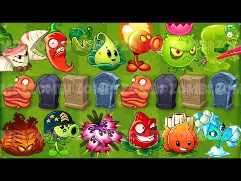 PvZ 2 Plants With 5 Plant Food VS Octo Zombie's Octopus + Gravestone