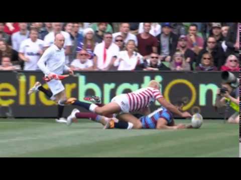 Was it a TRY? Ryan Hall - England v Australia - Four Nations Rugby League 2014