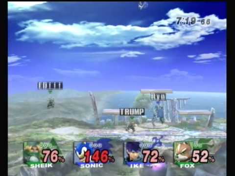 Ed (Shiek) Trump (Fox) vs Ryo (Ike) True Blue (Sonic) Set 1 - Holy Smash - 12/17/11