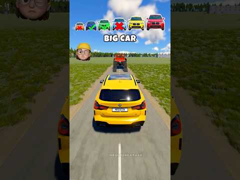 Moving 4x4 Pickup vs Big & Small Cars