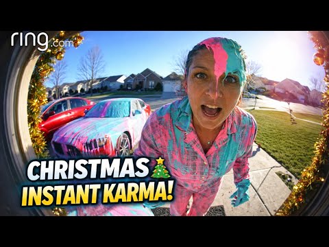🤯 Christmas Instant Karma: Paint-Covered Porch Pirates Get Caught on Ring Camera